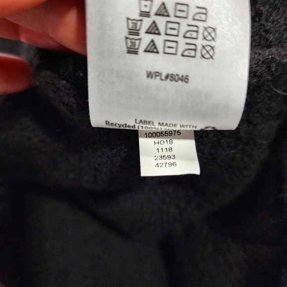 Bar III Large Black Long Sleeve Sweater V Neck Wool Mix - Picture 5 of 7